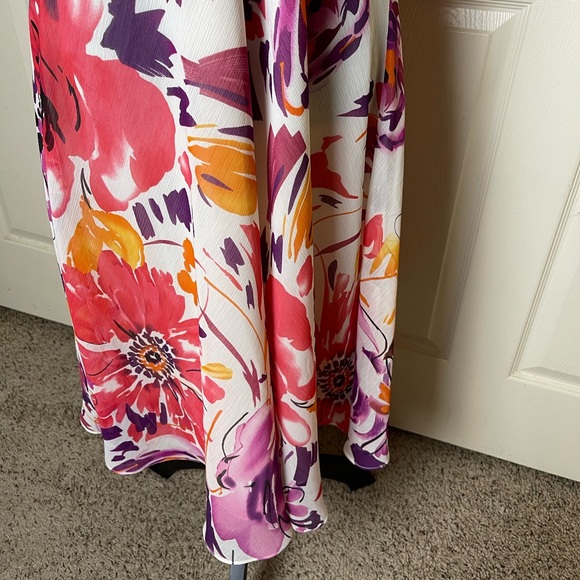 Kasper Dress Floral V Neck Midi Size 12 - Picture 8 of 9
